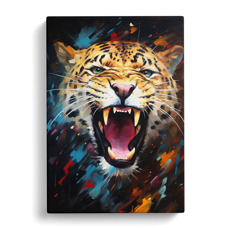 Leopard Action - Print, 50cm H x 35cm W x 3cm D
