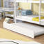 Petit lit superposé simple pour lit d'enfant en bois d'hévéa massif blanc avec couchette-234595234