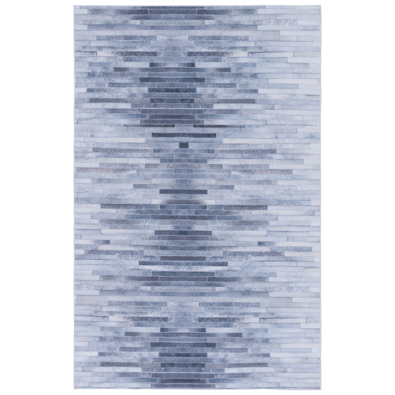 Faux Hide Rimon Machine Washable Area Rug In Grey, Rectangle 243.84 x 304.8cm