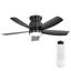 Ventilateurs de plafond encastrés de 42 pouces avec lumière DEL 22 W et 5 pales de ventilateur à télécommande pour le patio de la chambre à coucher-1872016441-1872016439