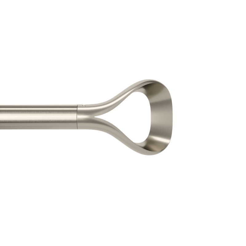 Eco-Friendly Nickel Adjustable Loop Curtain Rod 42-120 Inches