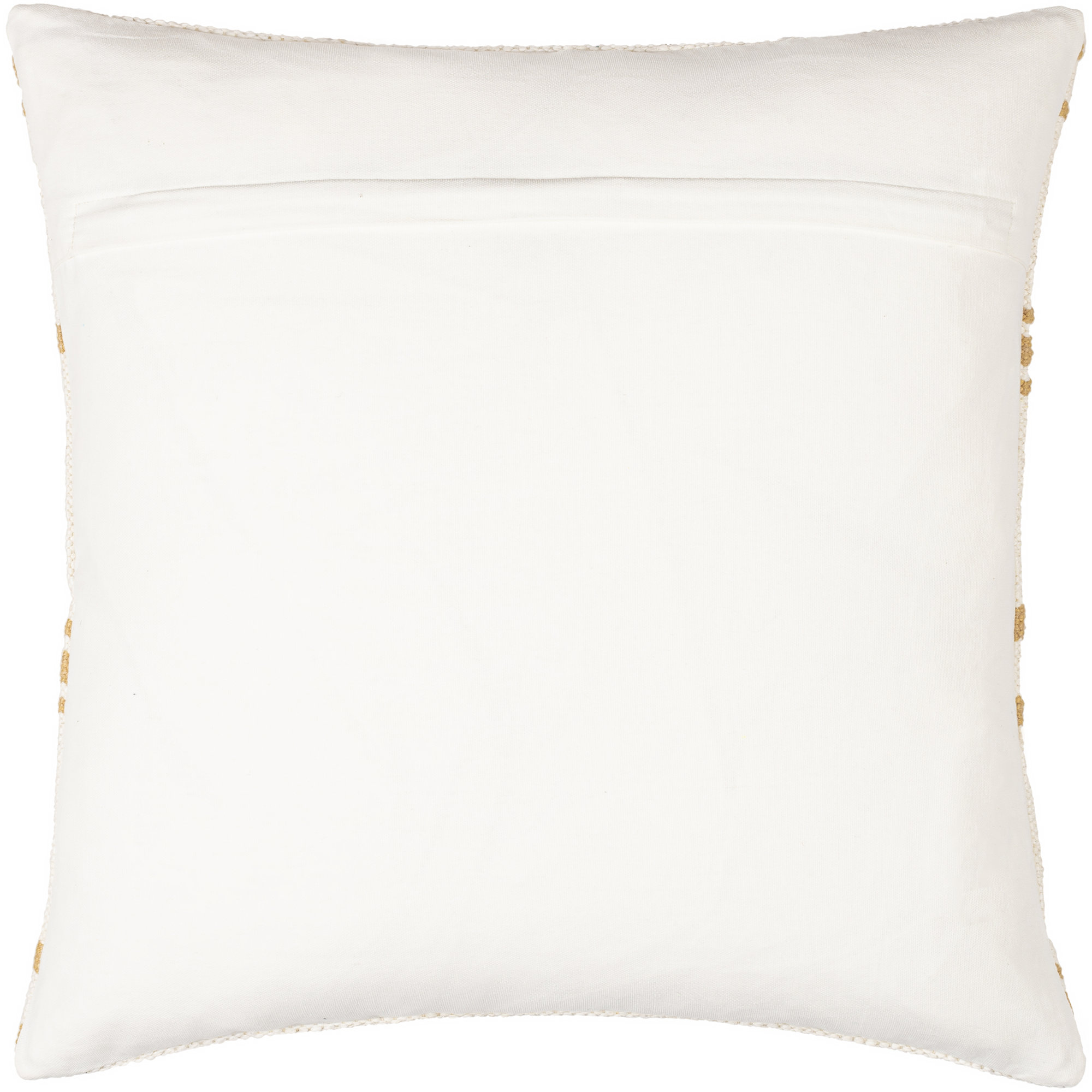 Chanterelle Embroidered Cotton Throw Pillow, White/Tan, 18" x 18", Pillow Cover Only - No Insert