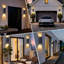 Luminaire mural d'extérieur moderne et moderne E26 noir mat, lumière de porche imperméable, applique extérieure, pour patio, garage, porte-1963270525