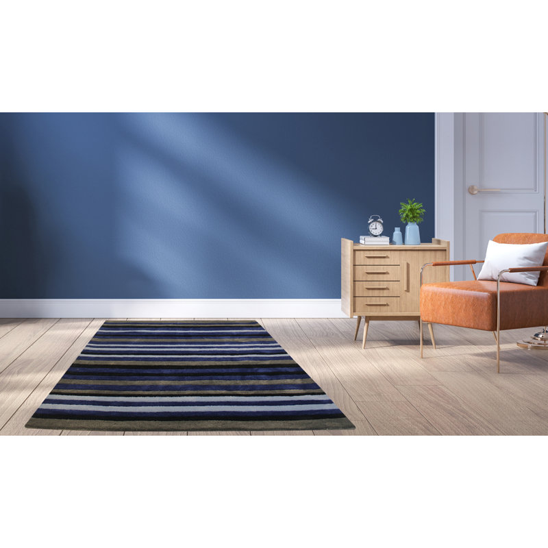 Isabel Striped Hand Woven Area Rug, Rectangle 160 x 230cm
