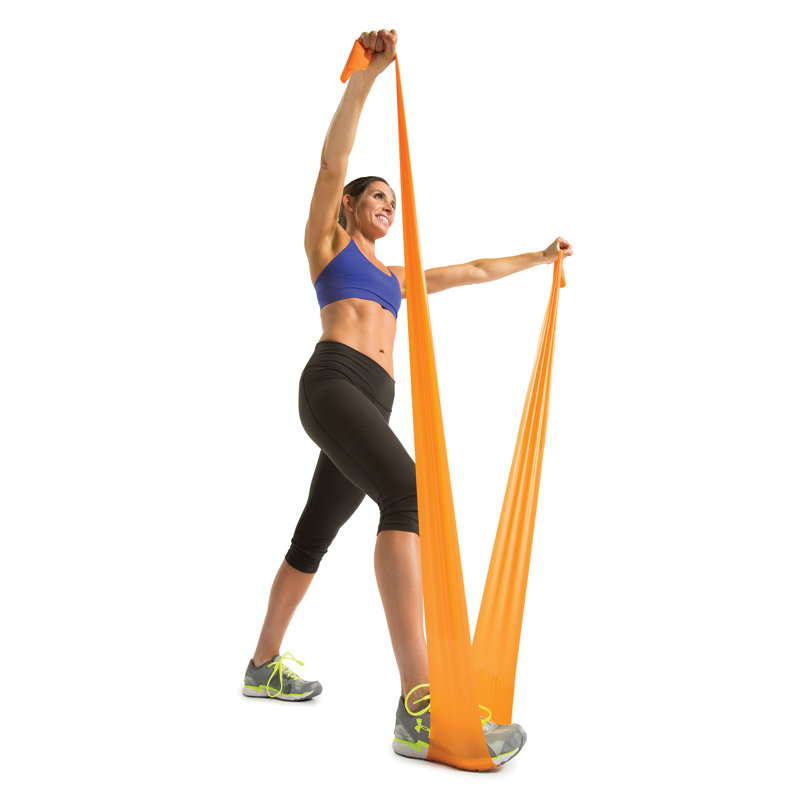 Bande plate simple sans latex Gofit® avec moyenne / 10 lb Résistance (orange)