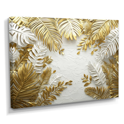 Cordialous Golden Cream Plams Reunion I - palmiers et palmiers, art mural