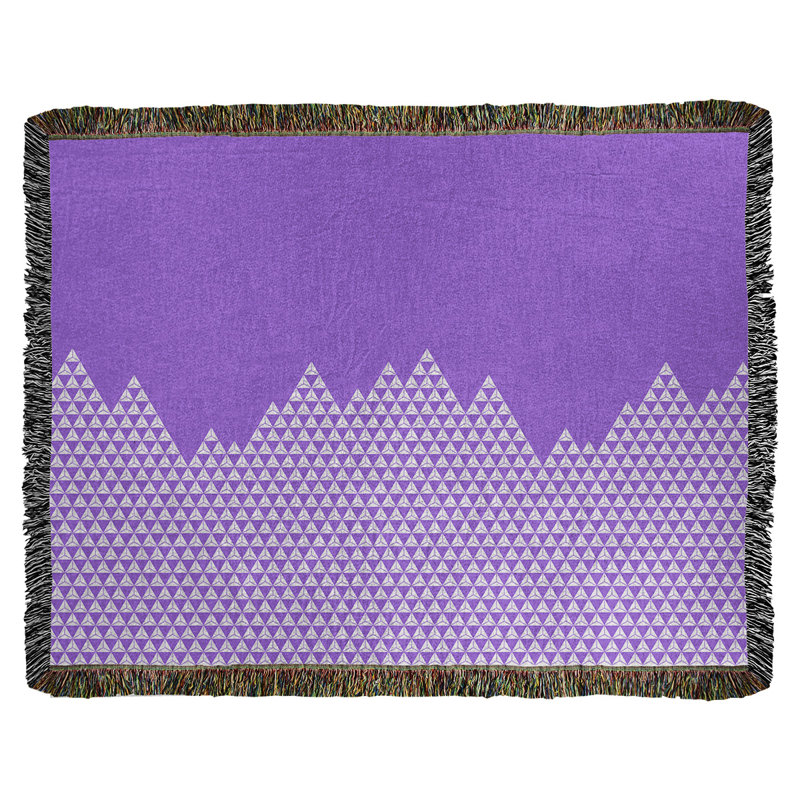 Couverture en coton tissé mountain Katelyn Elizabeth, l 37 po x L 52 po, Mauve