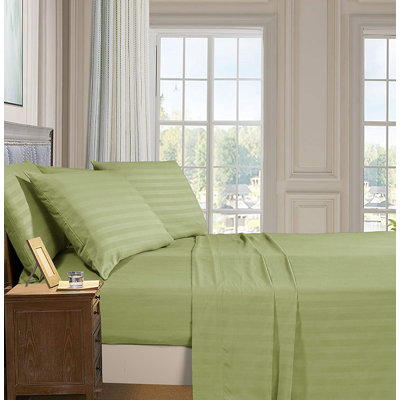 Microfiber Percale Striped Sheet Set