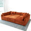 Canapé modulaire en velours orange brûlé Hayward