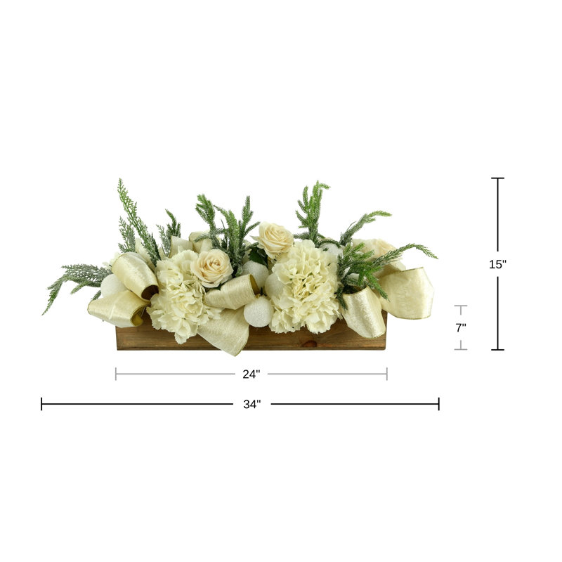 Racine Polysilk Hydrangea Arrangement in Planter