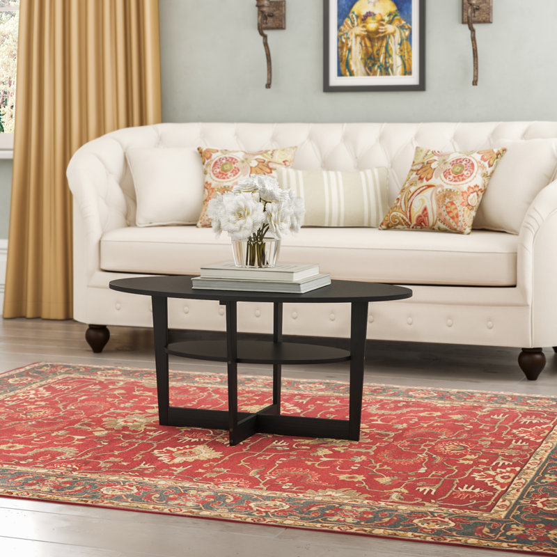 Allerton Solid Coffee Table with Storage, Walnut Top/Walnut Base