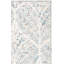 Tapis ivoire / bleu en laine touffeté à la main Ikat-1740070606