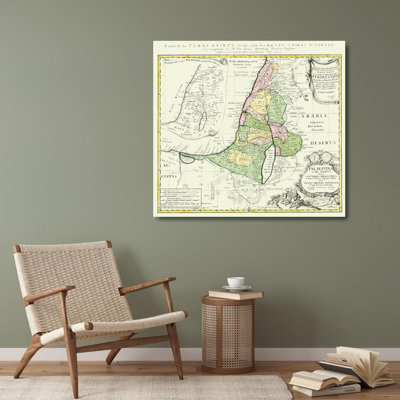 Art sur toile tendue Trent Austin Design® Homann Gallery: Terre Sainte 12 tribus d’Israel, Homann 1750 ITPA0005