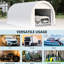 Auvent 10 po x 16 po pour abri d'auto à usage multiple avec fermeture à glissière, structure en acier galvanisé robuste, ouverture de garage et outils portatifs blancs, cadre, housse de chauffage d'extérieur