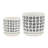 Stoneware Ceramic Saucer Planters with Drainage - Modern Decorative Plant Pots - Durable, Stylish Design for Home and Garden - Set of 2-539194340