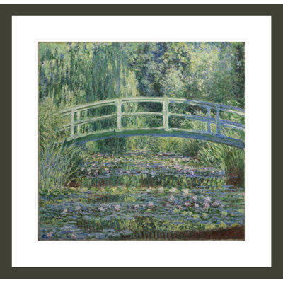 Water Lilies and Japanese Bridge by Claude Monet -Framed Giclee Print