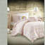 Ensembles de literie en coton luxueux, style pompon en jacquard rose pour le confort de la maison