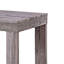 Table de bout Knic, 24 po, plateau carré gris en bois, piédestal double