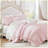 5-Piece Full/Queen Solid Pink Comforter Set