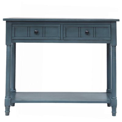 35.4" Console Table With Two Drawers And Bottom Shelf by Dovecove