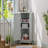 Grey Bathroom Cabinet Triangle Corner Storage Cabinet With Adjustable Shelf Modern Style Mdf Board-2060104608
