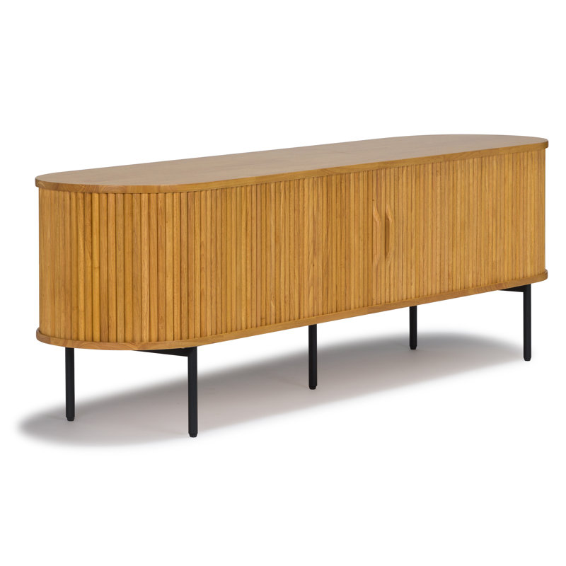 Crédence de rangement l 71 po Jainub, Naturel