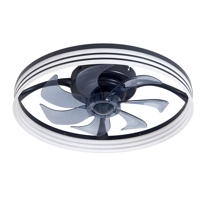Modern 18.9" LED Ceiling Fan With Light, Dimmable  & Remote Control For Bedroom, Kitchen & Living Room