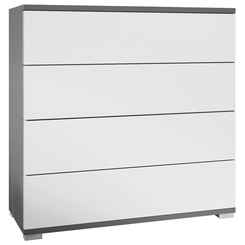 Ayomi Storage Unit Accent Chest, Anthracite/White matt
