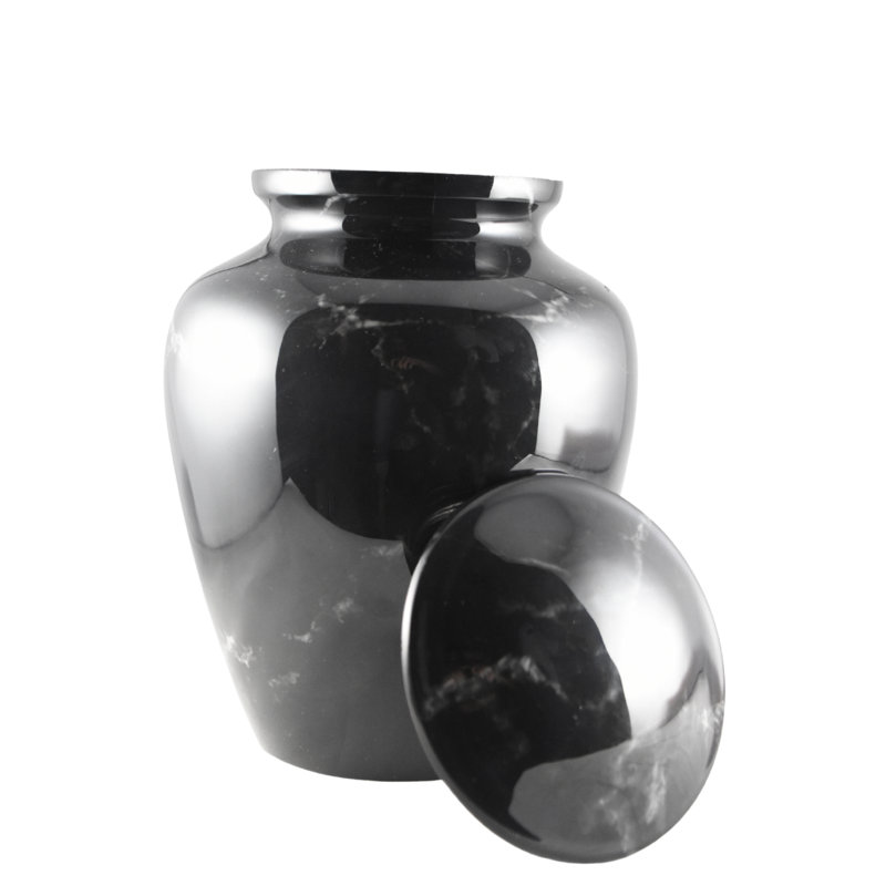 Reyanshi Handmade Urn, Black/Silver