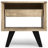 Lowry 22"W Solid Acacia Wood Modern Industrial Square End Table with Drawer, Open Shelf and Angled Legs-1053945966
