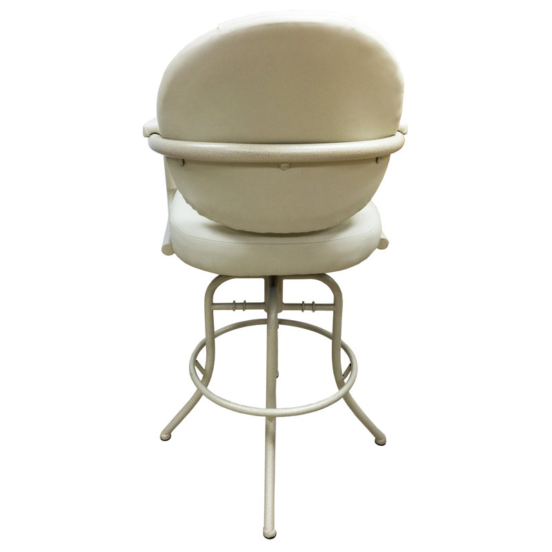 Ensemble de salle à manger à hauteur de comptoir 4 personnes Rabhida, Blanc / Beige, Beige