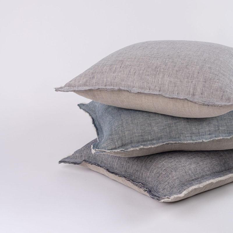 KENT PILLOW, OCHRE/NATURAL, EURO, Indigo