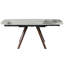 Table escamotable rétractable en imitation de pierre de 55,12 po à 78,74 po pour 6 à 8 personnes