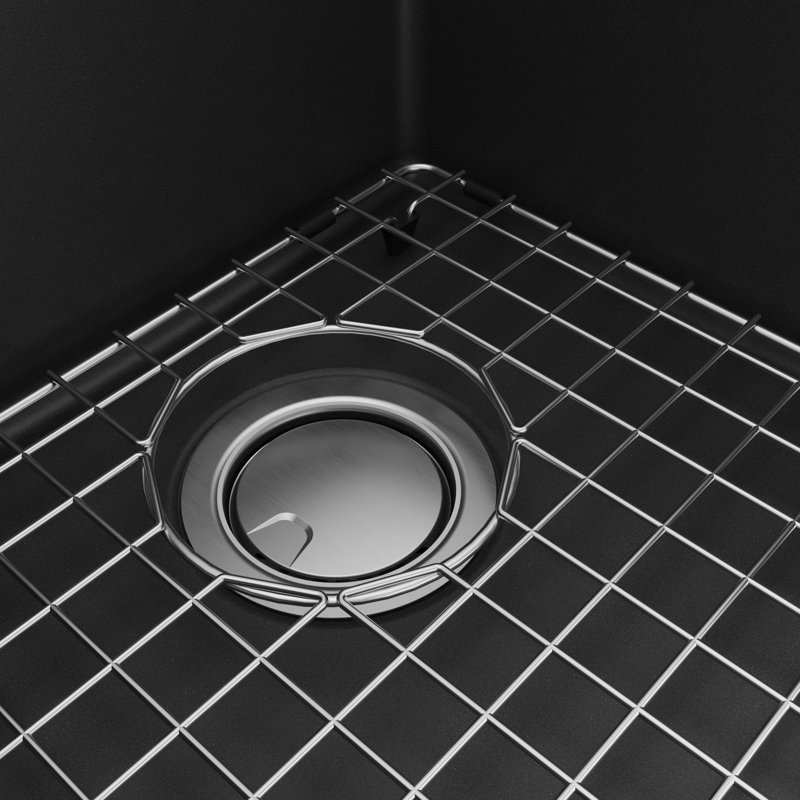 Évier de cuisine à quartz 33 L, Noir