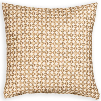 Wicker Weave Cocoa Throw Pillow