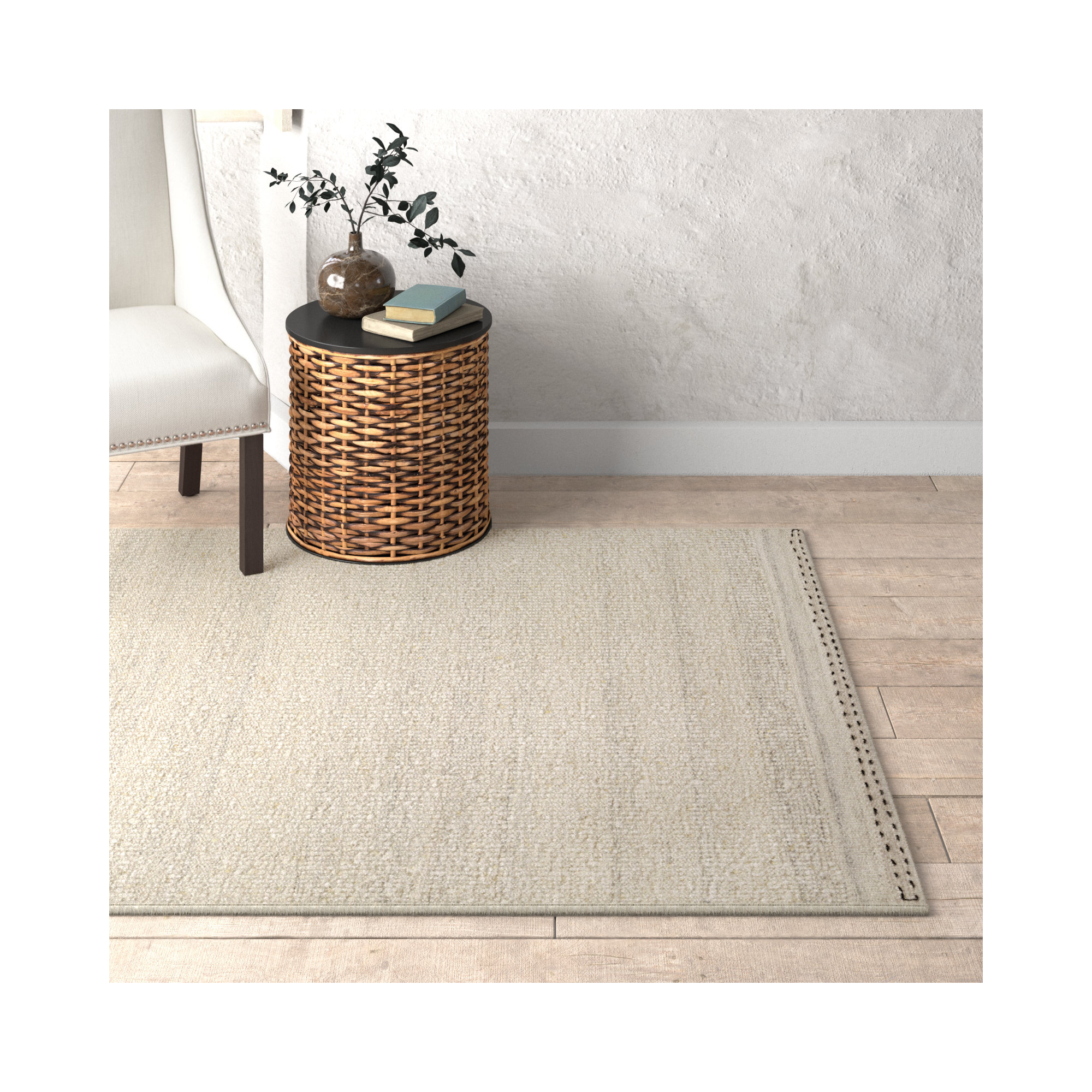 Halifax Handmade Wool Rug, Rectangle 5' x 7'6"