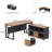 Dineke L-Shape Executive Desk with Cabinet Credenza-1312529025-1317106392