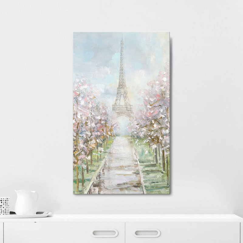 "Paris Trees" par Sally Swatland, reproduction sur toile, H 18 po x l 30 po x P 1 po