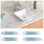 16" x 16" Square Bathroom Sink White Ceramic Bathroom Vessel Sink Above Counter Ceramic Vessel Sink