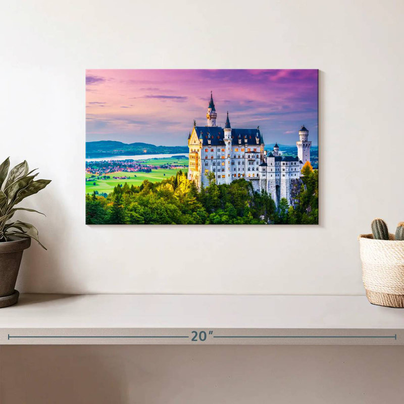Lilie Neuschwanstein Castle Landscape, 8" H x 12" W