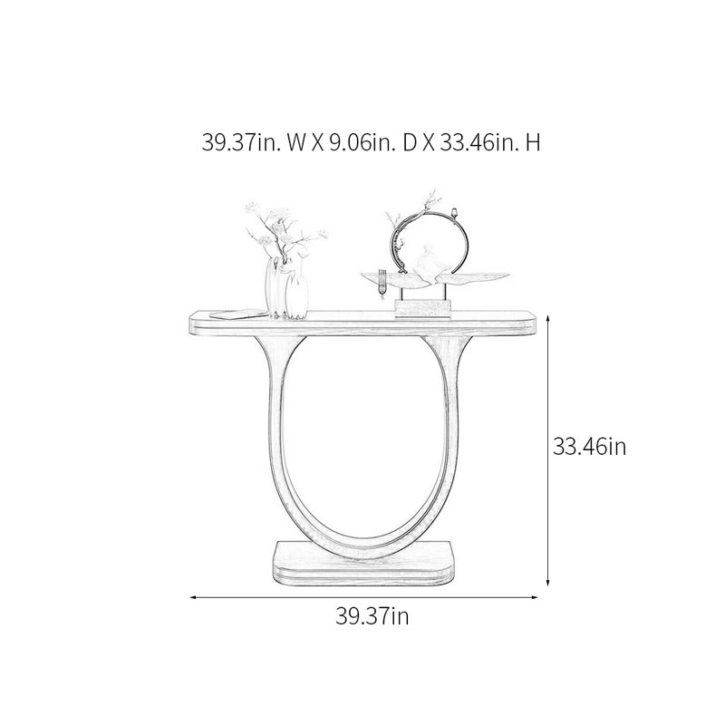 Console Minimalist Art, H 33,46 po x l 39,37 po x P 9,06 po