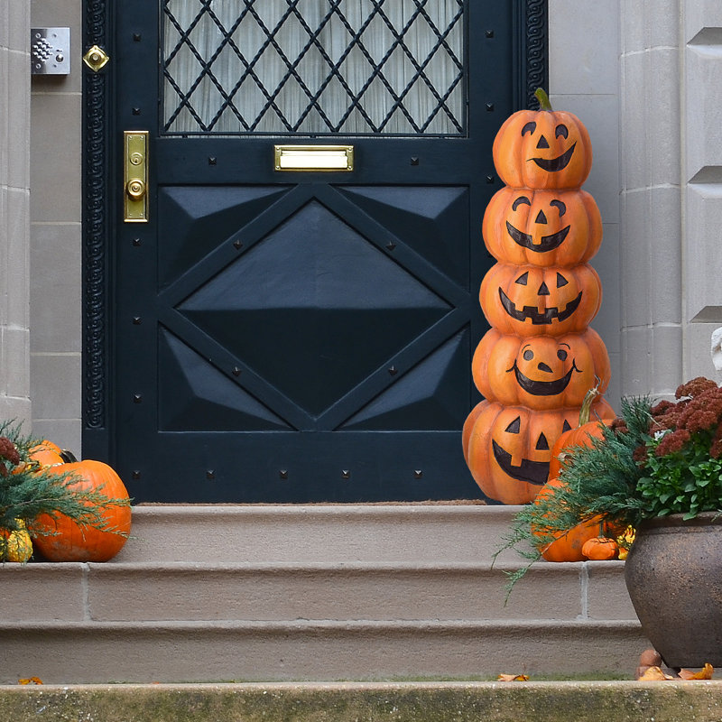 Stacked Happy Jack-O-Lanterns