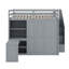 Lit mezzanine avec garde-robe, bureau et tablettes-1583836306
