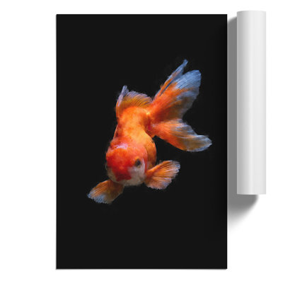Chinese Golden Fish Painting - Frameless Print