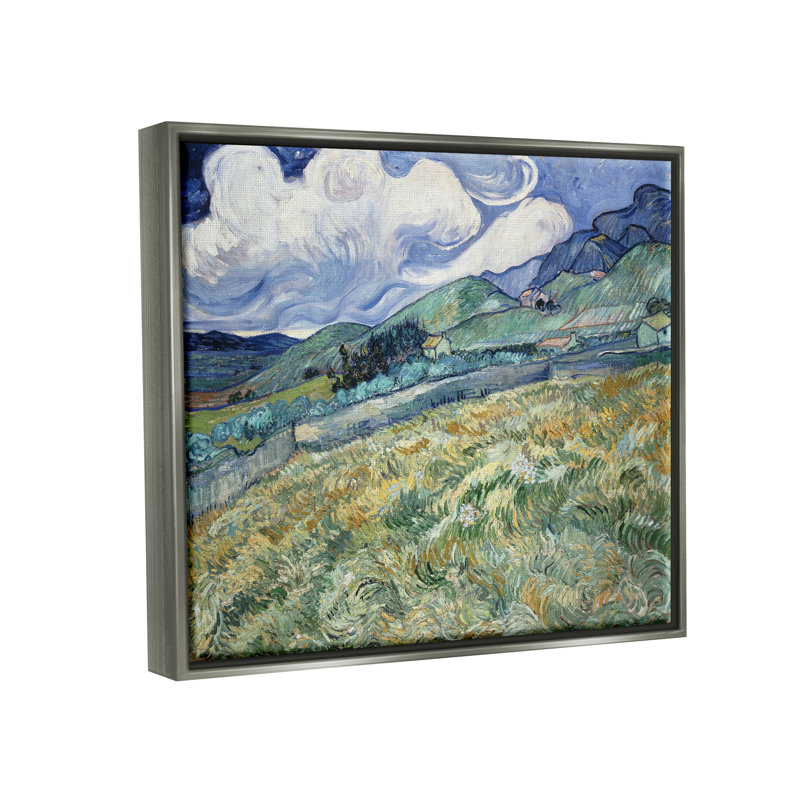 Paysage de montagne derrière Saint Paul Classic par Vincent Van Gogh - Peinture, H 25 po x l 31 po x P 1,7 po