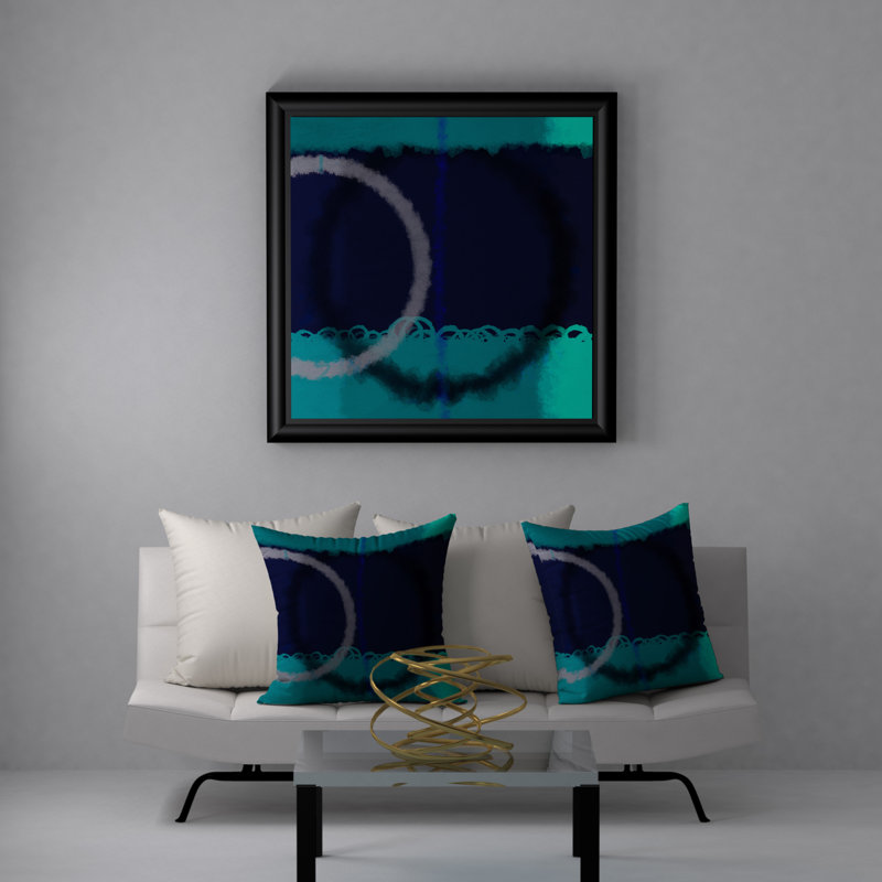 Abstract Reversible Throw Pillow, 24" H x 24" W
