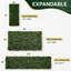 Panneau de clôture artificielle Amgo à simple face extensible, motif gardénia, 122 cm L x 295 cm H x 2,5 cm P (paquet de 2)