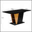 Table de salle à manger extensible de 61,81 po (46,46 po) avec rangement intégré, conception moderne en bois et structure en métal robuste pour une utilisation polyvalente