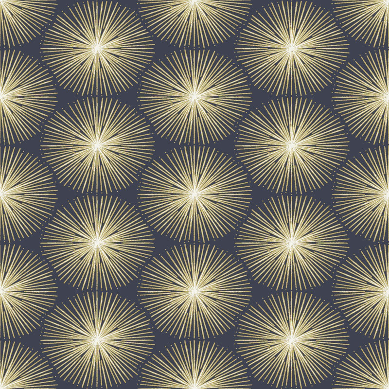 Sublime Fire Circle Wallpaper, Gold