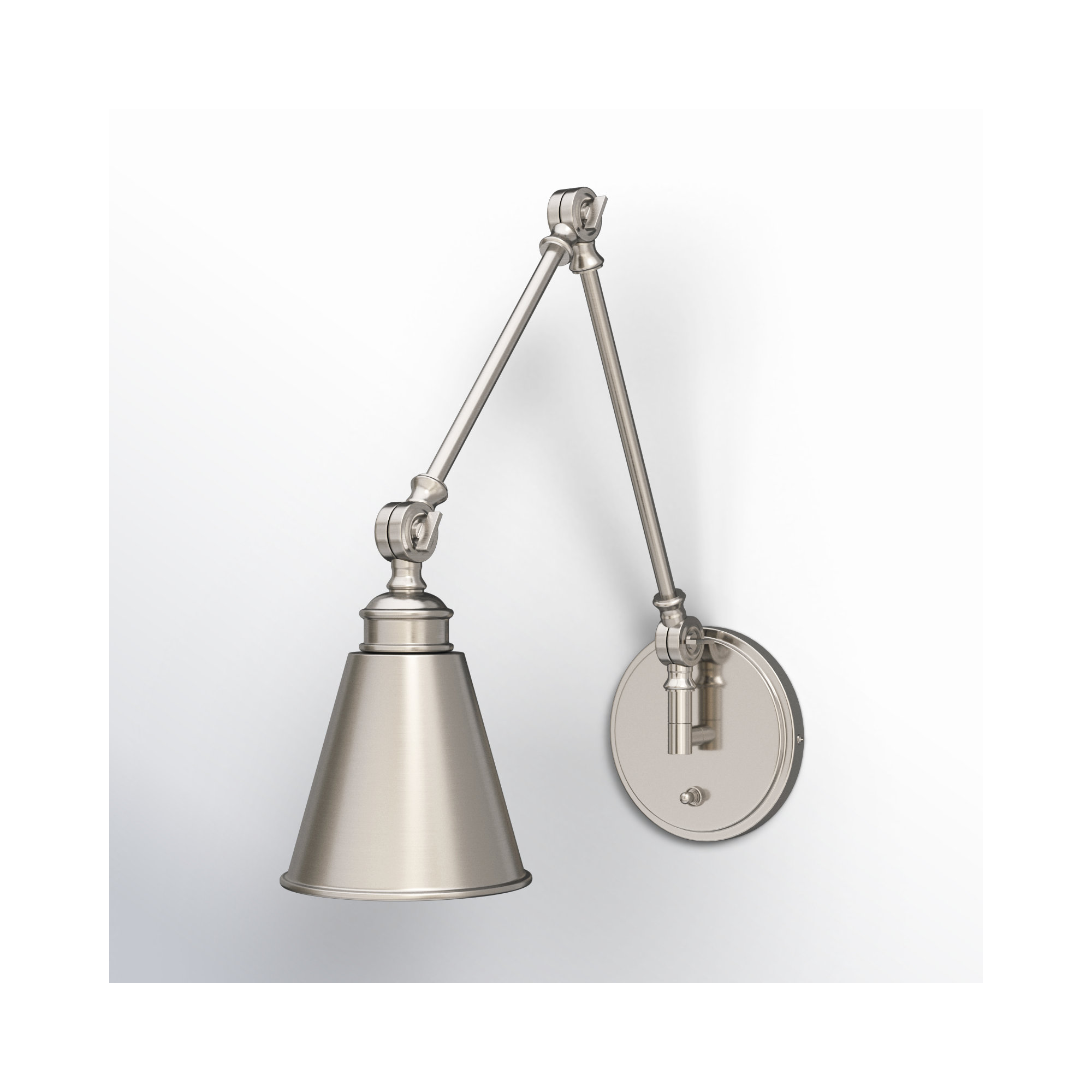 Beckham 1 - Light Plug-in Swing Arm, Satin Nickel